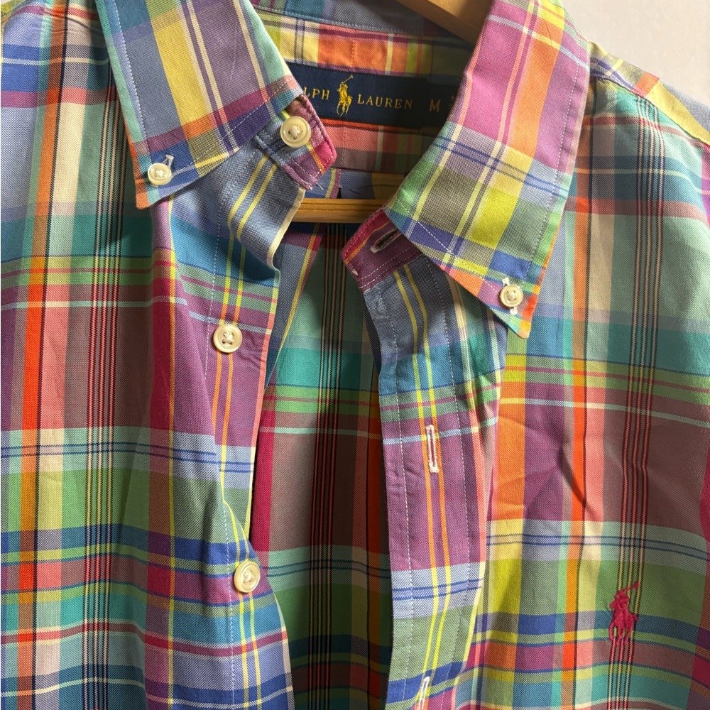 Ralph Lauren Vibrant Plaid Men's Shirt Sz. L